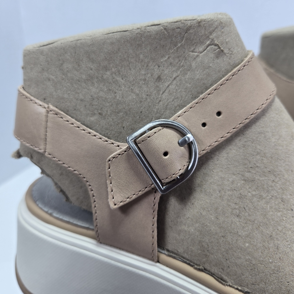 Sorel Dayspring Ankle Strap Platform Tan Sandal with Buckle Strap Women's Size 9 - Picture 8 of 10